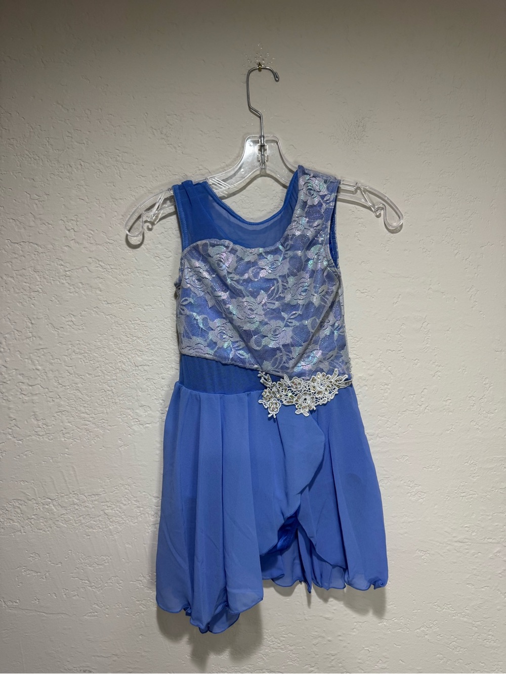 Weissman Periwinkle Blue Lace & Chiffon Lyrical Dance Dress
